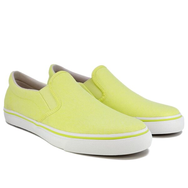 Tênis Casual Slip On Verde Tecido - Imagem 8