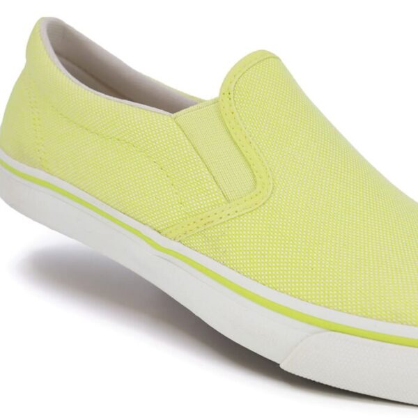 Tênis Casual Slip On Verde Tecido - Imagem 3
