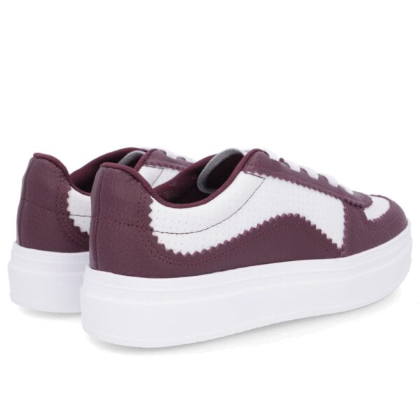 Tênis Roxo Couro Salto Plataforma - Imagem 8