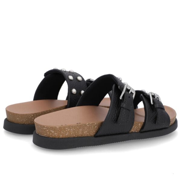 Slide Birken Preto Couro Enfeite - Imagem 6