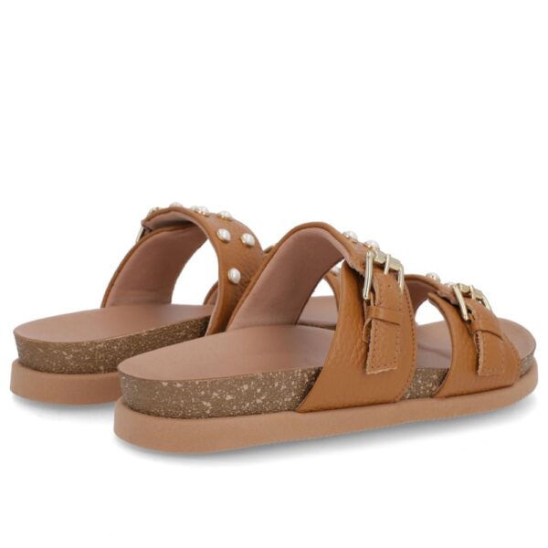 Slide Birken Marrom Couro Enfeite - Imagem 6