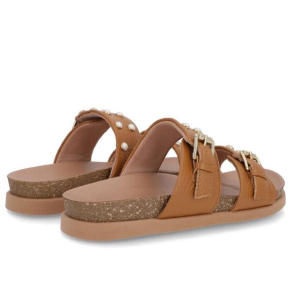 Slide Birken Marrom Couro Enfeite - Imagem 5