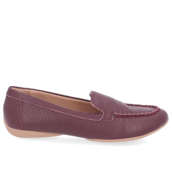 Mocassim Roxo Couro Básico - Imagem 2