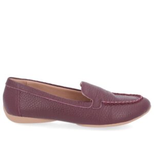 Mocassim Roxo Couro Básico