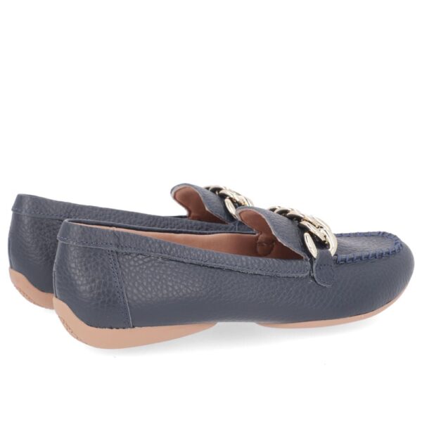 Mocassim Azul Couro Enfeite Corrente - Imagem 6