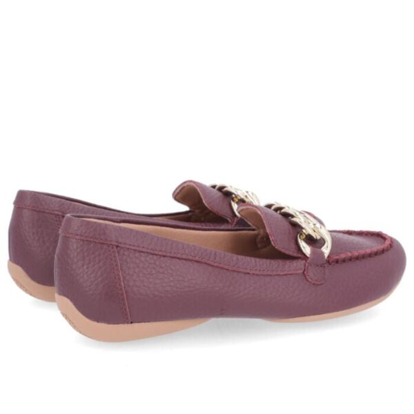 Mocassim Roxo Couro Enfeite Corrente - Imagem 5