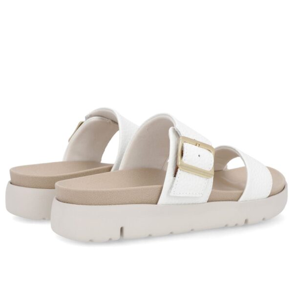 Slide Birken Branca Couro Fivela - Imagem 6