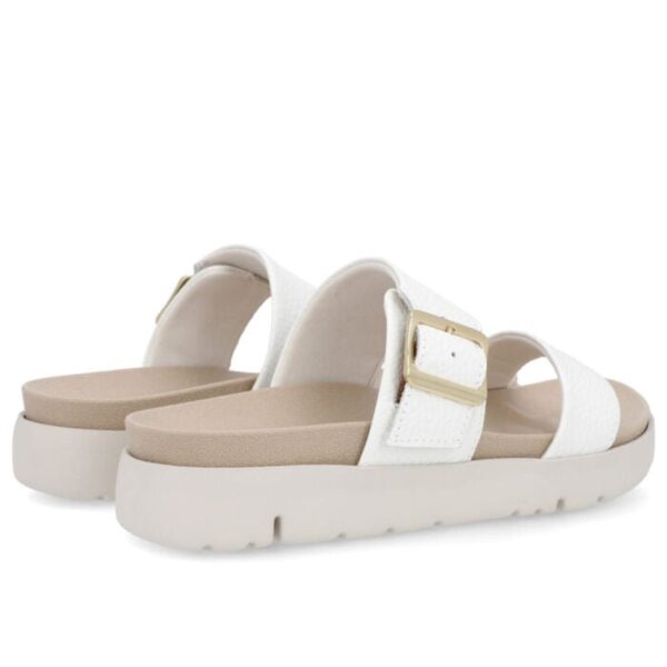Slide Birken Branca Couro Fivela - Imagem 5