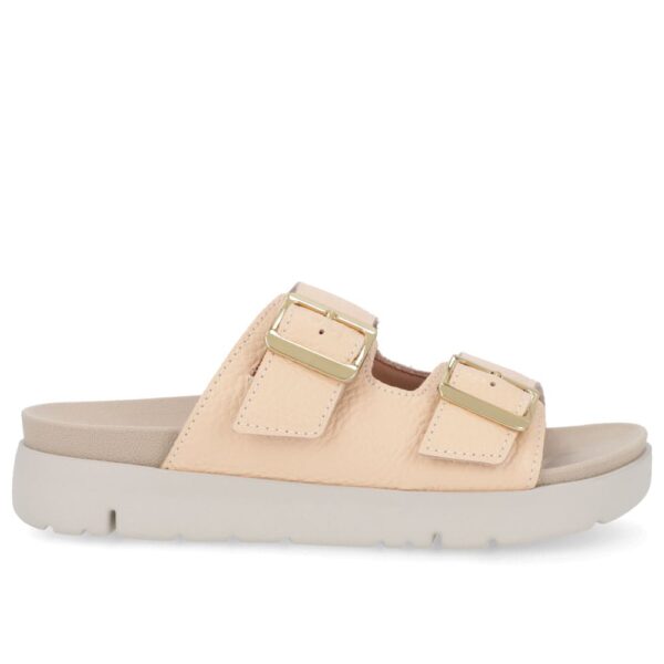 Slide Birken Laranja Claro Couro Fivela - Imagem 4