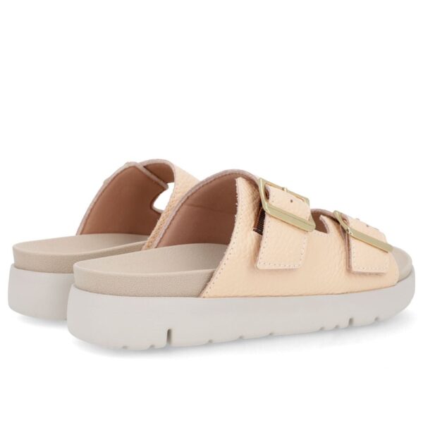 Slide Birken Laranja Claro Couro Fivela - Imagem 6