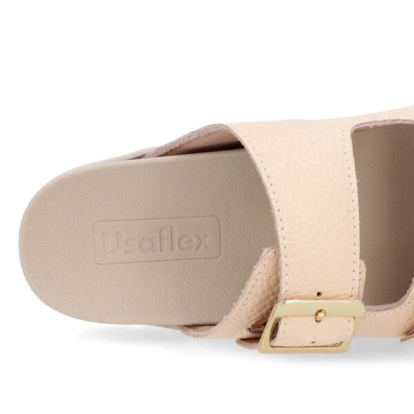 Slide Birken Laranja Claro Couro Fivela - Imagem 8