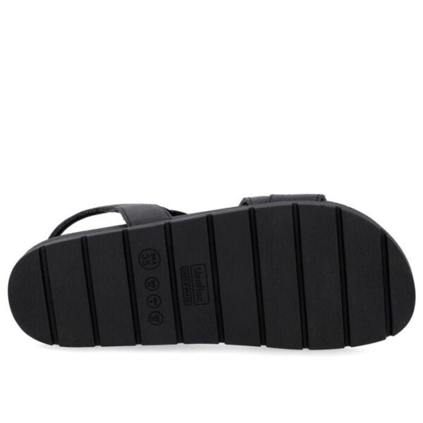 Slide Baixo Couro Preto Tiras - Imagem 3