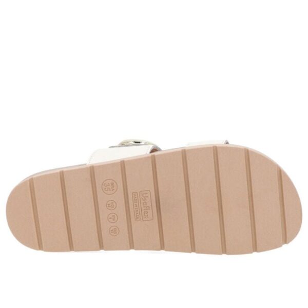 Slide Baixo Couro Branco Maxi Enfeite - Imagem 9