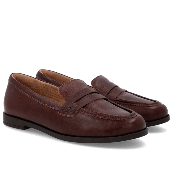 Mocassim Couro Marrom Tira - Imagem 4