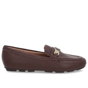 Loafer Marrom Couro Textura Bridão