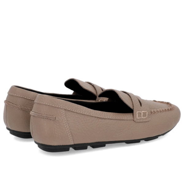 Loafer Marrom Claro Couro Costuras - Imagem 5