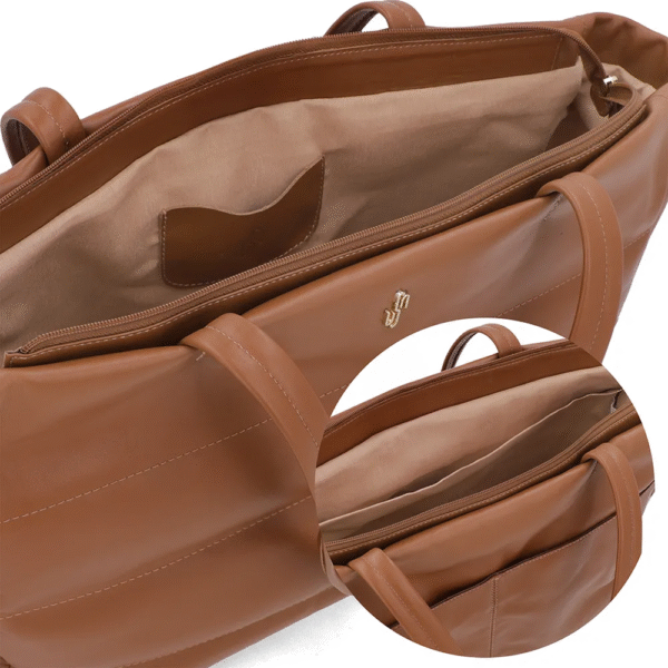 Bolsa Shopper Couro Marrom Comfy - Imagem 8