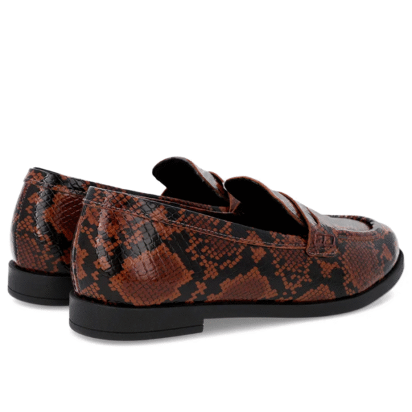Mocassim Couro Cobra Animal Print Tira - Imagem 5