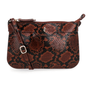 Bolsa Tiracolo Couro Animal Print Cobra