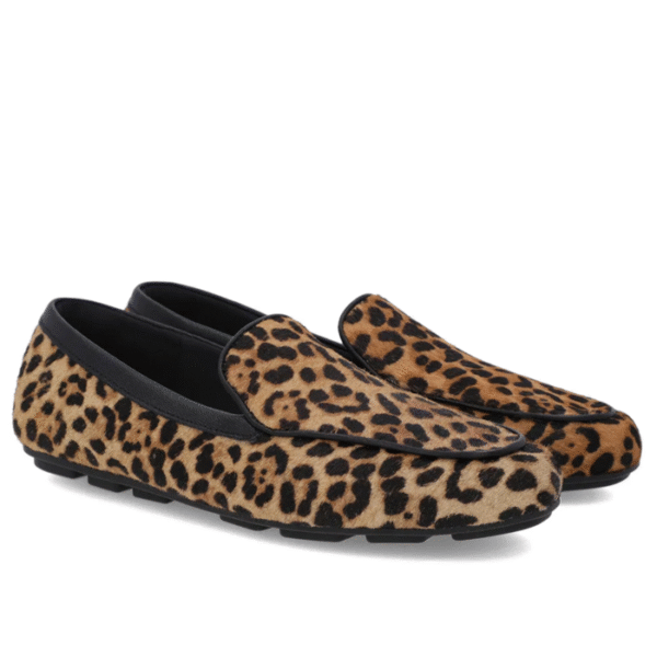 Loafer Pelo Animal Print Bico Redondo - Imagem 3