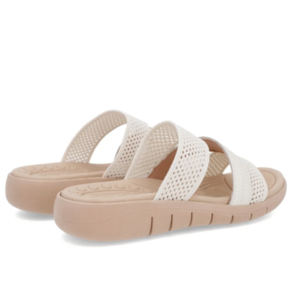 Tamanco Sem Salto Tricot Branco Marfim - Imagem 5