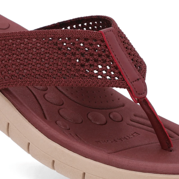 Chinelo Salto Rasteiro Tricot Vermelho - Imagem 10