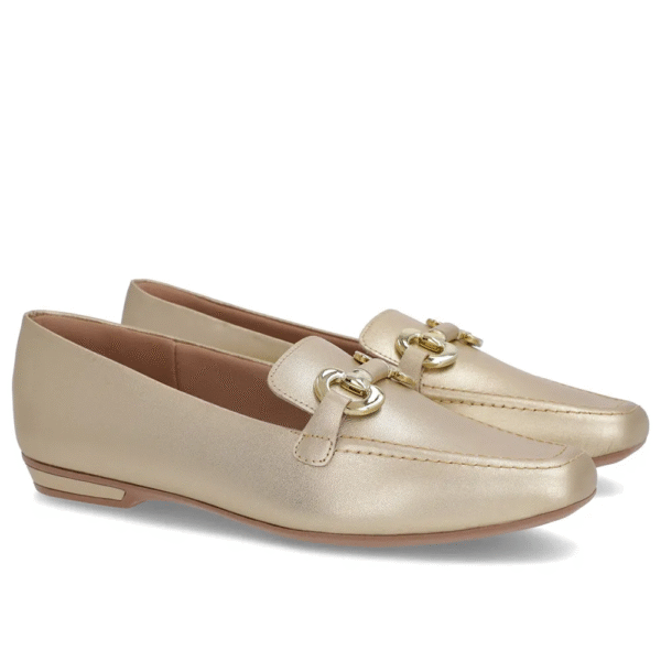 Loafer Dourado Couro Bridão - Imagem 4
