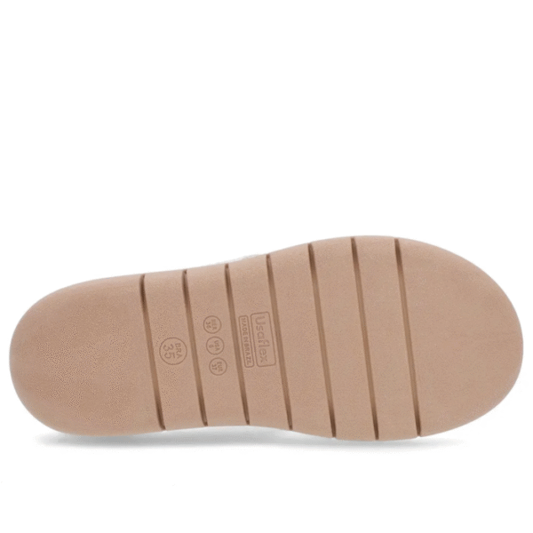 Chinelo Salto Rasteiro Tricot Branco Marfim - Imagem 7