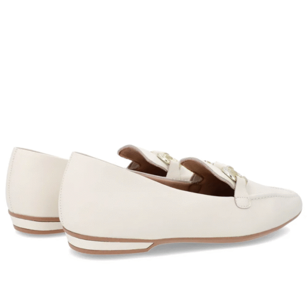 Loafer Branco Marfim Couro Bridão - Imagem 3