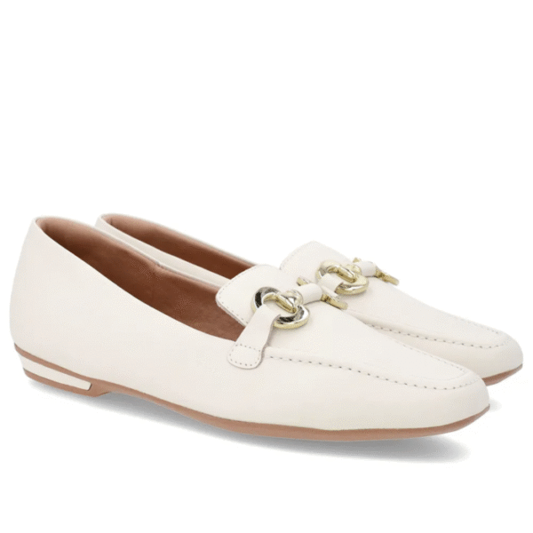 Loafer Branco Marfim Couro Bridão - Imagem 5