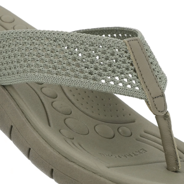 Chinelo Salto Rasteiro Tricot Verde - Imagem 7