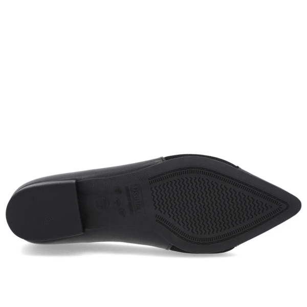 Scarpin Preto Couro Bico Fino Enfeite - Imagem 10