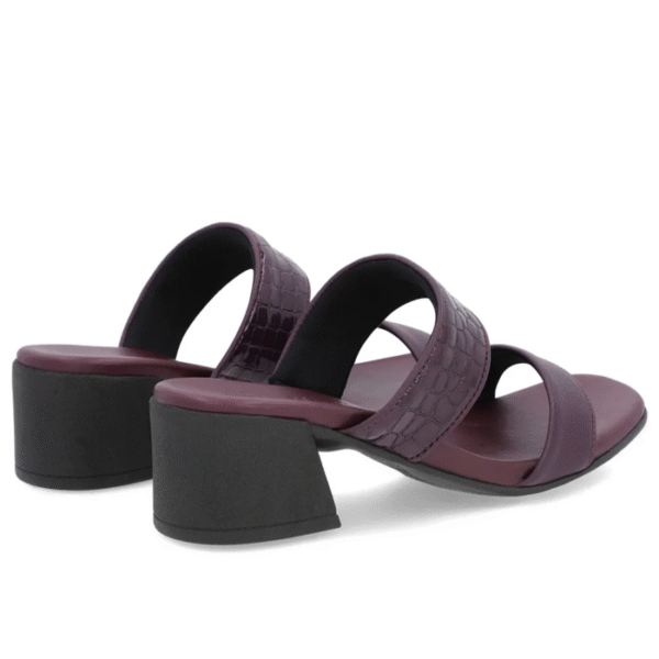 Tamanco Roxo Salto Bloco Tiras - Imagem 5
