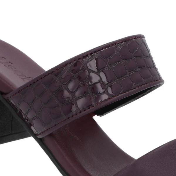 Tamanco Roxo Salto Bloco Tiras - Imagem 7