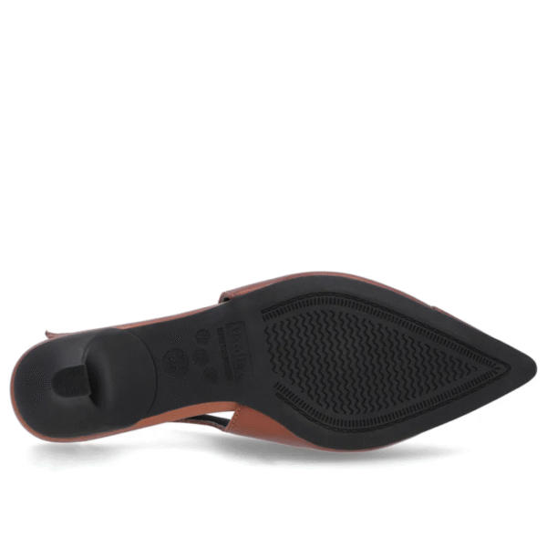 Slingback Cobre Salto Kitten Semi Aberto Couro - Imagem 9